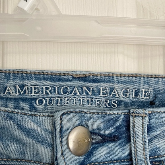 American Eagle Super Stretch Light Ripped Jeans Women's Size 00 - Picture 6 of 6